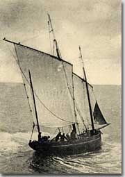 Un bateau de pêche normand à voile