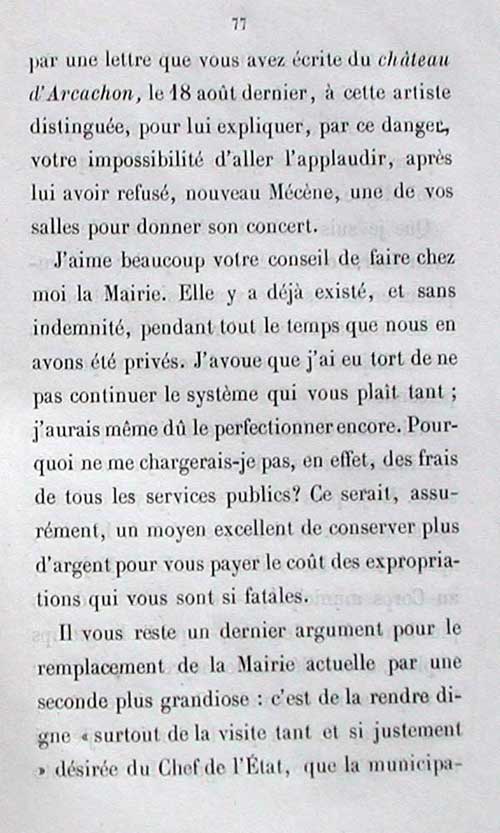 Rponse de Lamarque  Deganne