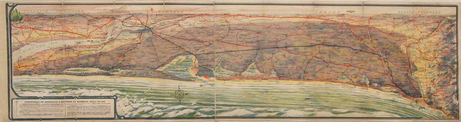 La carte de l'autoroute des Dunes en couleur