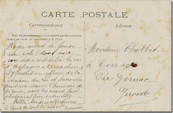 Le Verso de la carte