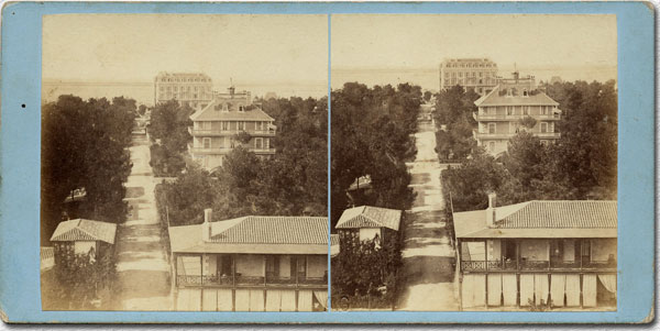 La rue du casino en stéréoscopie