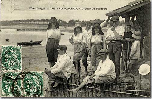 Cabane et pêcheurs au Canon