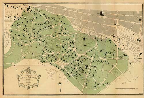 La carte de la ville d'Hiver par Marcel Ormières; cliquez pour agrandir